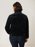 Boxy Cord Trucker Jacket | Navy