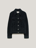 Boxy Cord Trucker Jacket | Navy