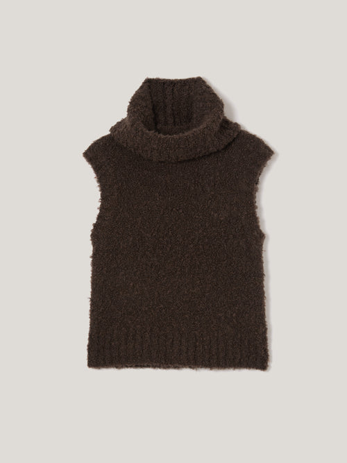 Cosy Boucle Tank and Snood | Brown