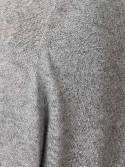 Wool Cashmere Blend Collar Jumper | Light Grey