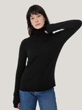 Cloud Cashmere Polo Jumper | Black