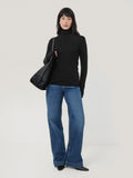 Cloud Cashmere Polo Jumper | Black