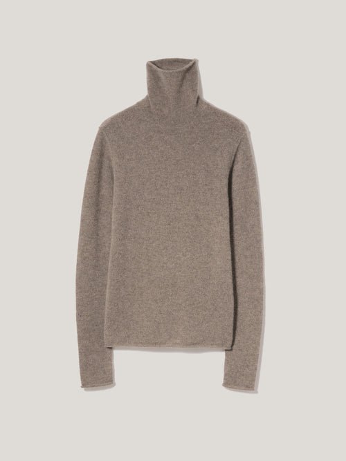 Cloud Cashmere Polo Jumper | Taupe