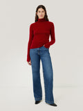 Cloud Cashmere Polo Jumper | Red