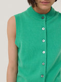 Wool Cashmere Blend Waistcoat | Green