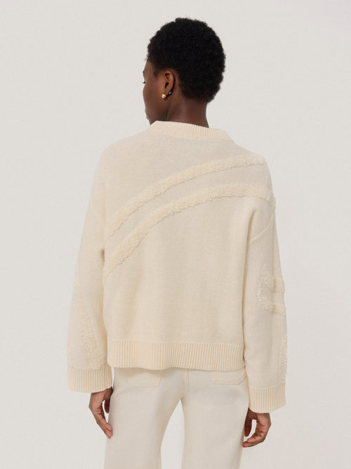 Loop Intarsia Jumper | Cream