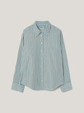 Cotton Stripe Shirt | Blue