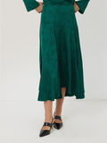 Floral Jacquard Midi Skirt | Green