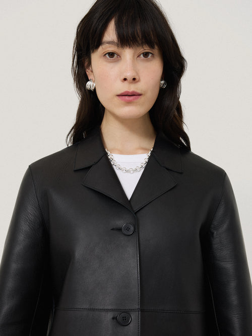 Bonded Leather Jacket | Black