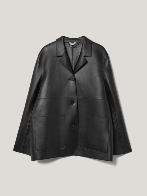 Bonded Leather Jacket | Black