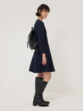 Darted Sleeve Short Dress | Navy