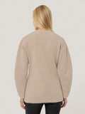 Darted Longline Knit Jacket | Cream