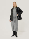 Wool Cashmere Blend Knot Dress | Grey