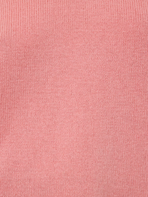 Wool Cashmere Blend V Neck | Pink