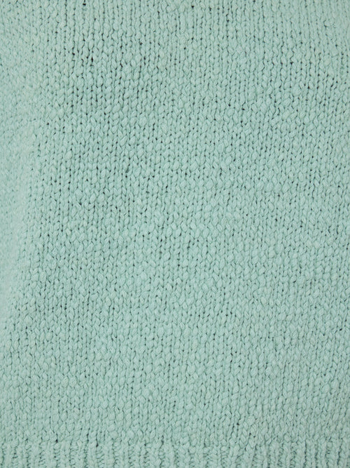 Chunky Textured Cotton Jumper | Mint