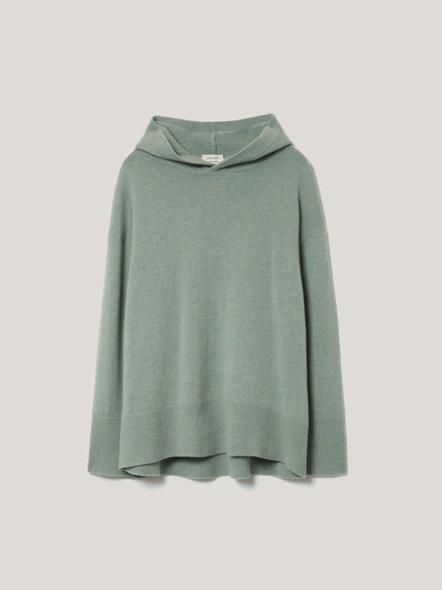 Wool Cashmere Blend Hoodie | Green