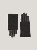 Knitted Leather Glove | Black