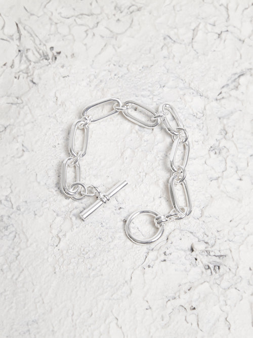 Trombone Link Bracelet | Silver