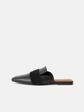 Leather Backless Loafer | Black