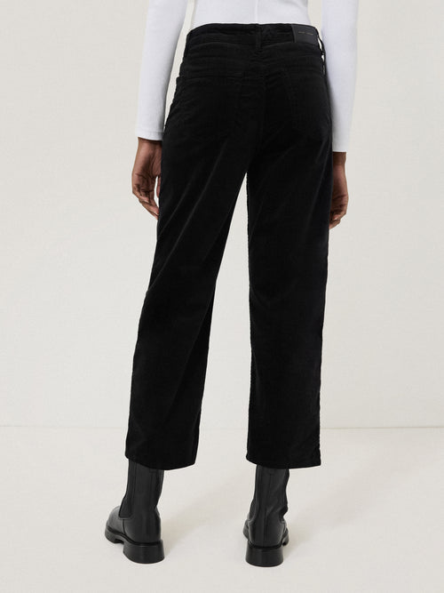 Delmont Velvet Tapered Jean | Black