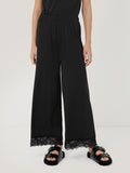 Modal Lace Pyjama Trouser | Black