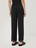 Modal Lace Pyjama Trouser | Black