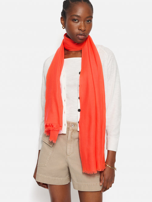 Wool Silk Pashmina | Orange