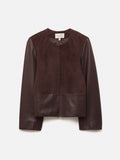 Nakoa Leather Mix Jacket | Oxblood