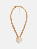 Textured Enamel Chain Necklace | Gold