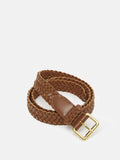 Woven Leather Belt | Tan