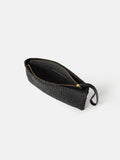 Woven Leather Pouch | Black