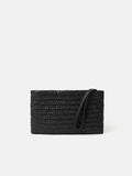 Woven Leather Pouch | Black