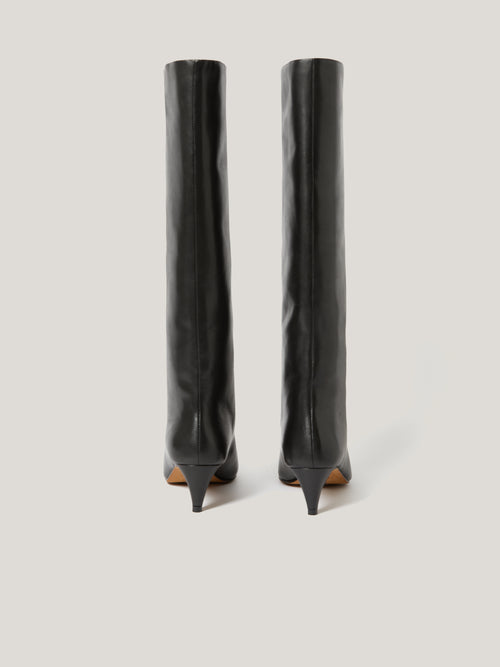 Leather Bobbi Knee High Boot | Black