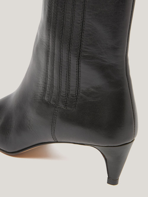 Leather Valerie Ankle Boot | Black