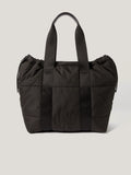 Nylon Quilted Drawstring Tote | Chocolate