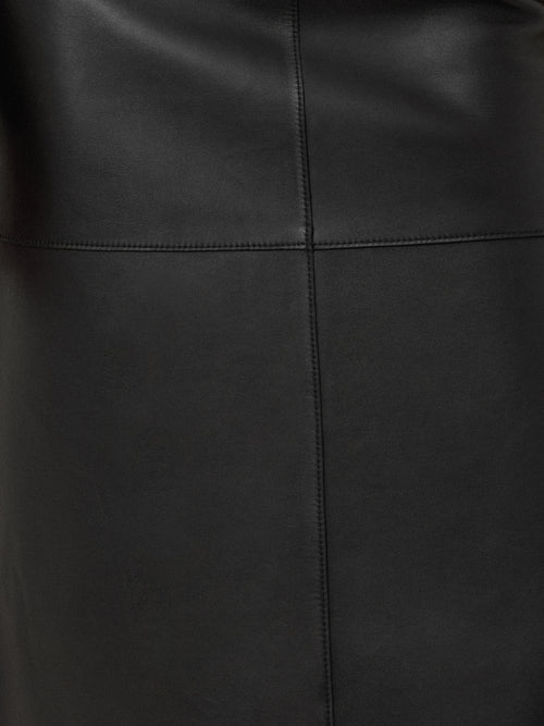 Bonded Leather Skirt | Black