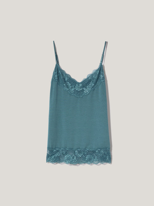 Modal Lace Vest | Deep Water