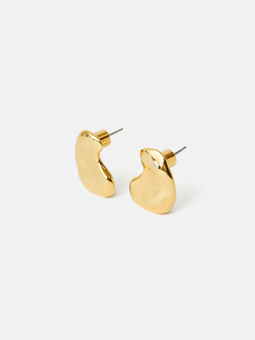 Molten Stud Earring | Gold