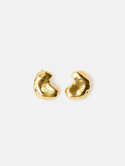 Molten Stud Earring | Gold