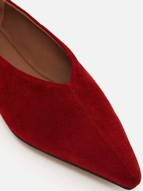 Linnie Flat Pointed Ballerina | Red