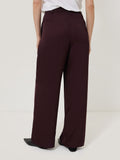 Satin Wide Leg Trouser | Oxblood