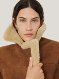 Merino Shearling Leather Coat | Ginger