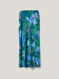 Floral Mist Asymmetric Skirt | Green