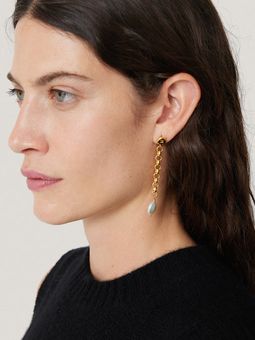 Keshi Pearl Drop Earring | Pearl