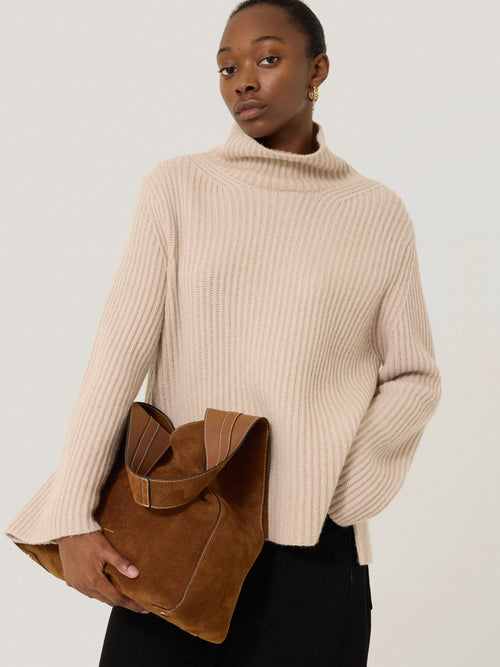 Heckfield Suede Tote | Tan