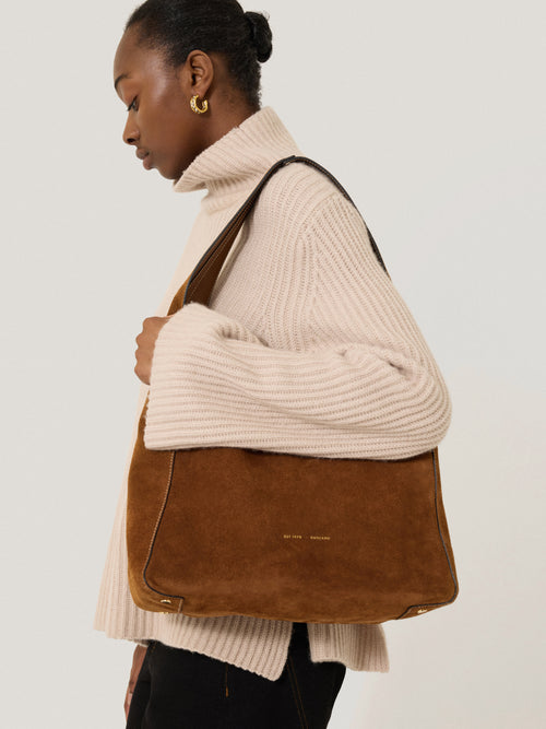 Heckfield Suede Tote | Tan