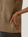 Organic Wave Bangle | Gold