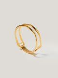 Organic Wave Bangle | Gold