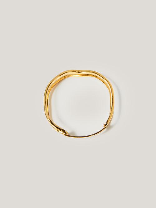 Organic Wave Bangle | Gold