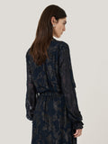 Metallic Jacquard Top | Navy